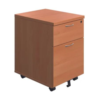 2 Drawer Mobile Pedestal - Beech Version 2