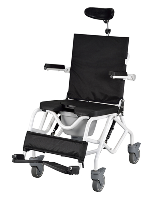 Mackworth M80 Aluminium Tilt-in-space Transit Shower Commode Chair