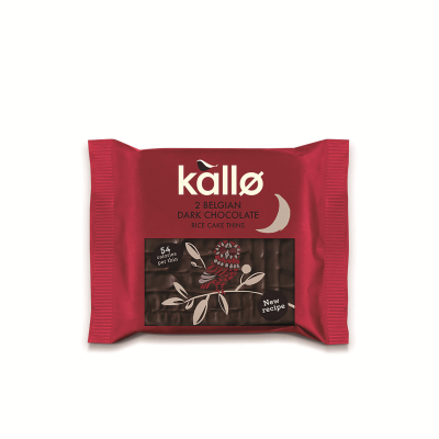 Kallo Belgian Dark Chocolate Rice Cake Thins Two Pack