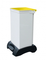 75 Litre Fire Retardant Sack Holder Plastic Base Metal Body Yellow Lid