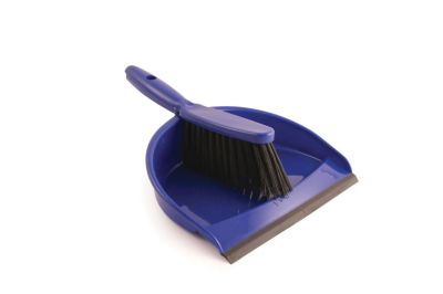 Plastic Dustpan & Brush Set Blue