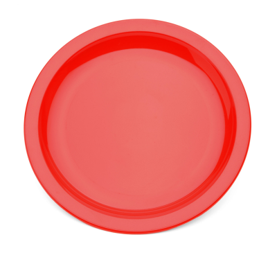 Narrow Rimmed Plate 23cm - Red