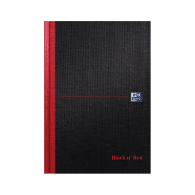 Black n' Red Casebound Hardback Ruled Notebook 192 Pages B5