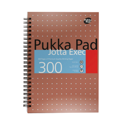 Pukka Pad Ruled Metallic Wirebound Executive Jotta Notepad 300 Pages A4+ Copper