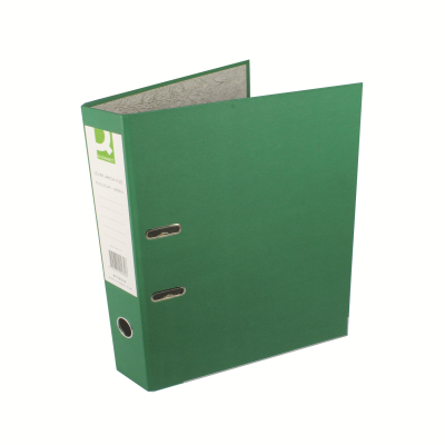 Q-Connect Lever Arch File Paperbacked Foolscap Green