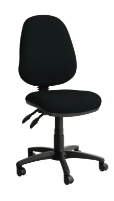 High Back Vinyl Operator Chair - Black