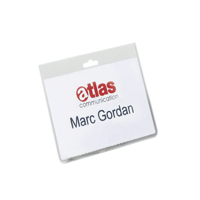 Durable Visitors Name Badge Clear, without Clip