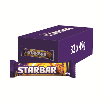 Cadbury Starbar Chocolate/Peanut/Caramel Bar 49g