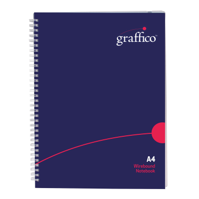 Graffico Hard Cover Wirebound Notebook 160 Pages A4