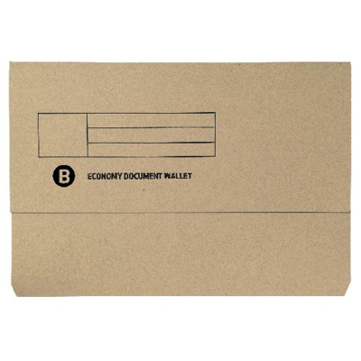 Foolscap Document Wallets Buff