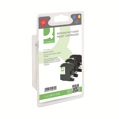 Q-Connect Brother LC123 Compatible Ink Cartridge Multipack CMY LC123RBWBP-COMP