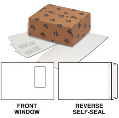 Recycled White C4 Envelopes 90gsm Windowed Self-Seal