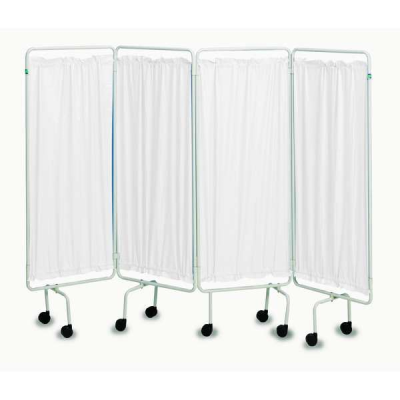 White Screen Frame With White Curtains