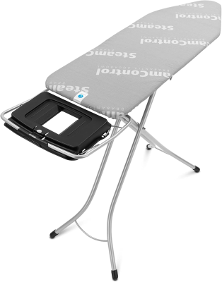 Brabantia Silver Ironing Board with Aqua Bowl Steam Control, L-124 x W-45cm, Size C