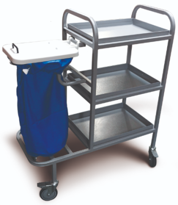 Bed Changing Trolley with Removable Shelves and Lid