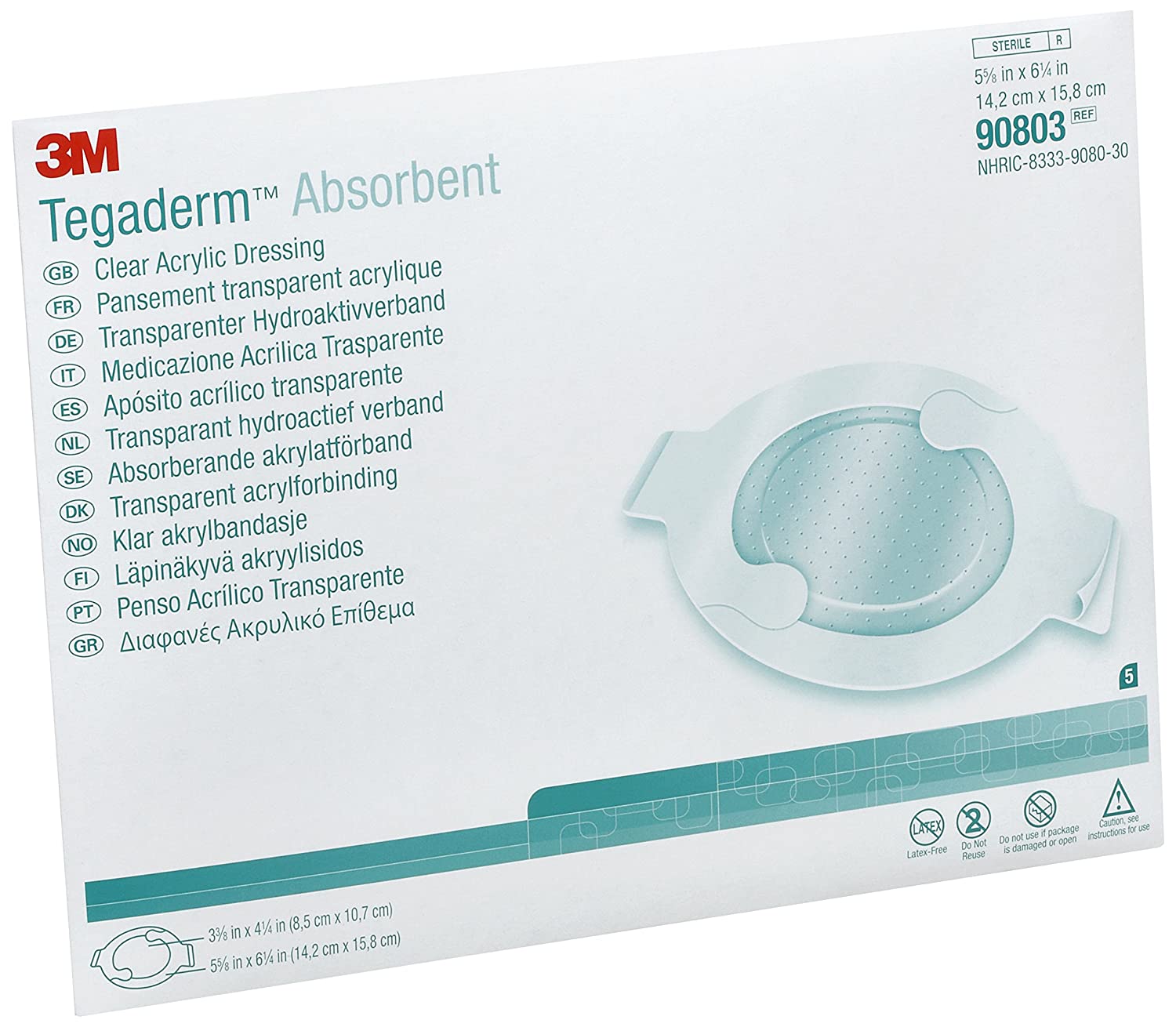 3M Tegaderm Absorbent Clear Acrylic Dressing 14.2 x 15.8cm | Medical Supermarket