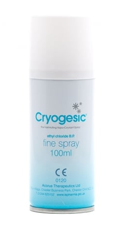 [AMB] (POM) Ethyl Chloride Cryogesic Fine Spray - 100ml - 100ml Spray - (Pack 1) | Medical Supermarket