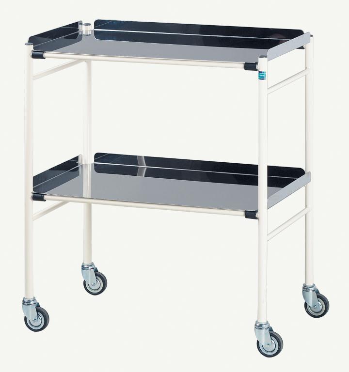 Harrogate Surgical Trolley with 2 Stainless Steel Shelves 760 x 460mm | Medical Supermarket