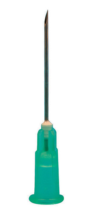 Hypodermic Long Luer Needle 21G Green (25mm) | Medical Supermarket