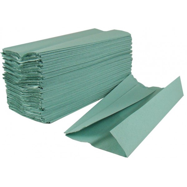 Standard 1 Ply C Fold Hand Towel Green | Medical Supermarket