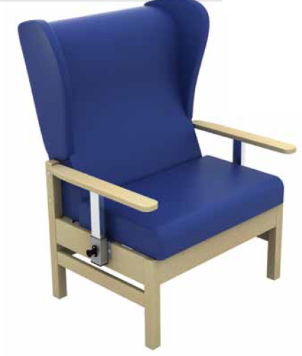 Atlas High-Back Bariatric Arm Chair with Drop Arms Vinyl Fabric | Medical Supermarket