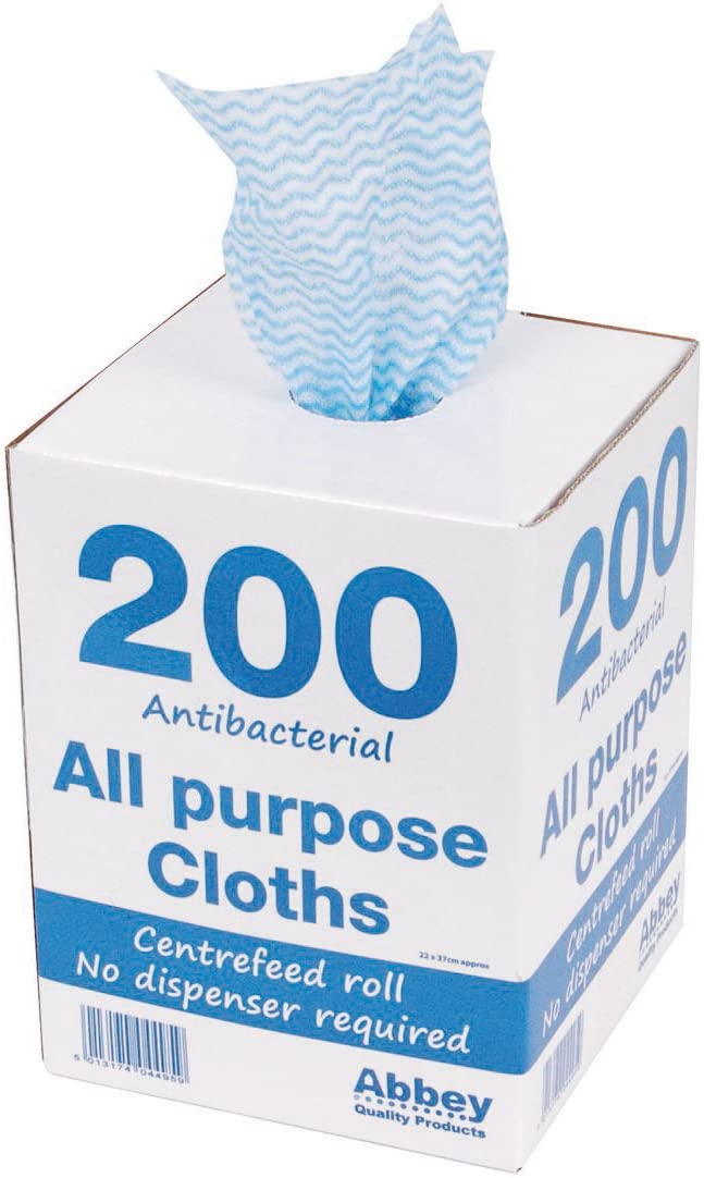 Anti Bacterial All Purpose Wipe Roll - 22x37cm Blue | Medical Supermarket