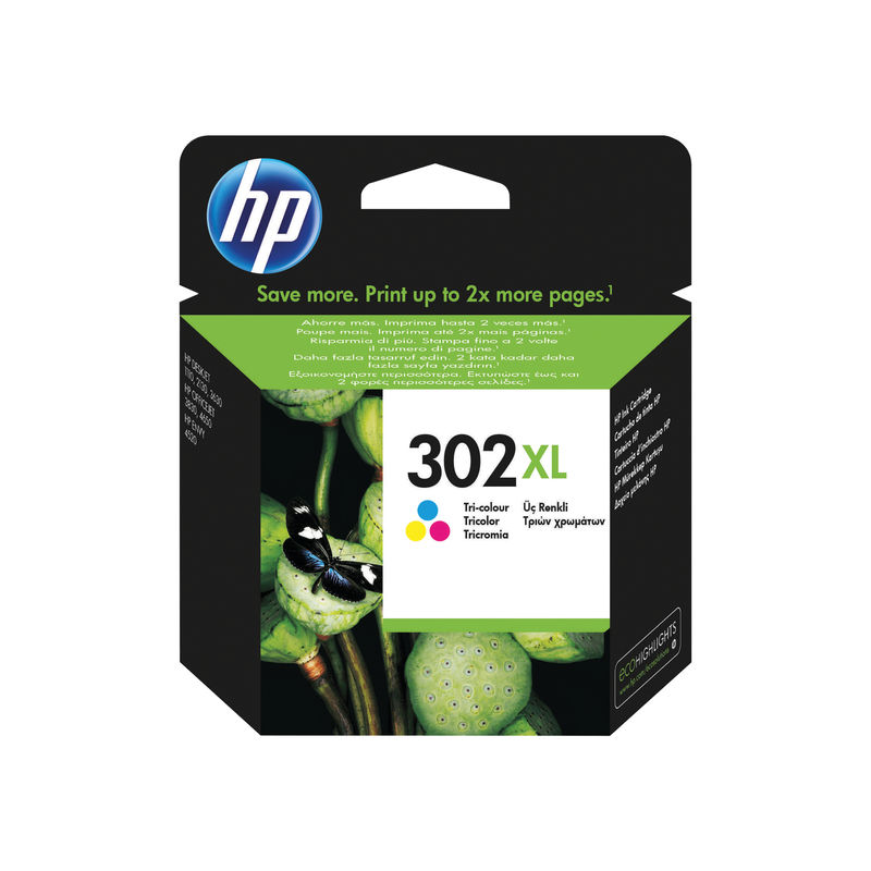 HP No.302XL High Capacity Ink Cartridge Tri-Colour | Medical Supermarket