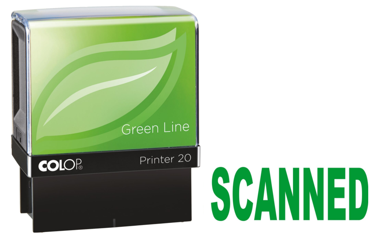 Colop Printer 20 SCANNED Self-Inking Stamp Green | Medical Supermarket