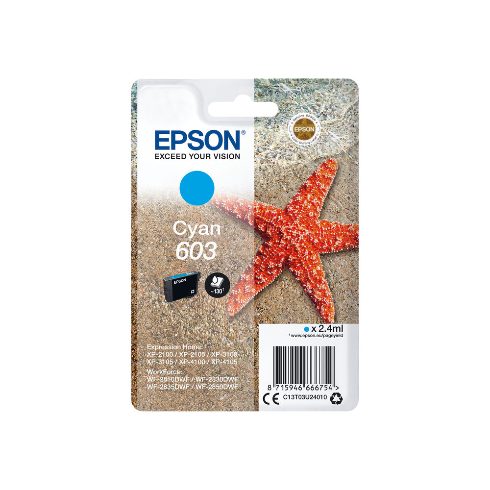 Starfish Singlepack Cyan 603 Ink | Medical Supermarket
