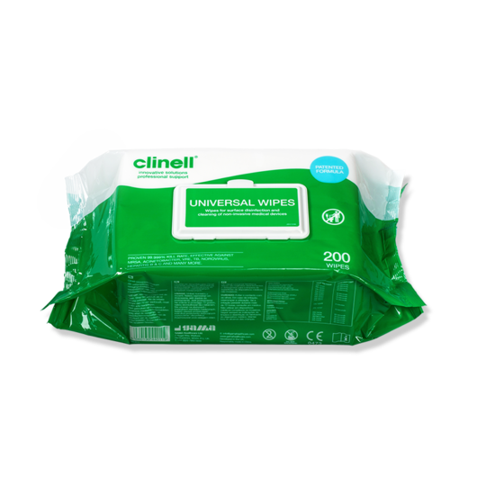 Clinell Universal Sanitising Wipes Pack of 200 | Medical Supermarket
