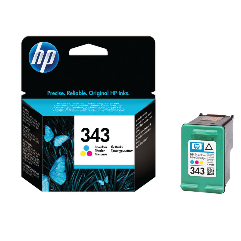 HP No.343 Tri-Colour Ink Cartridge Single Pack | Medical Supermarket