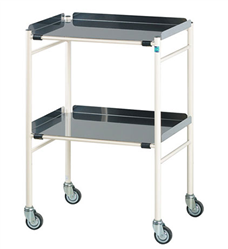 Harrogate Surgical Trolley with 2 Stainless Steel Shelves 630 x 470mm | Medical Supermarket